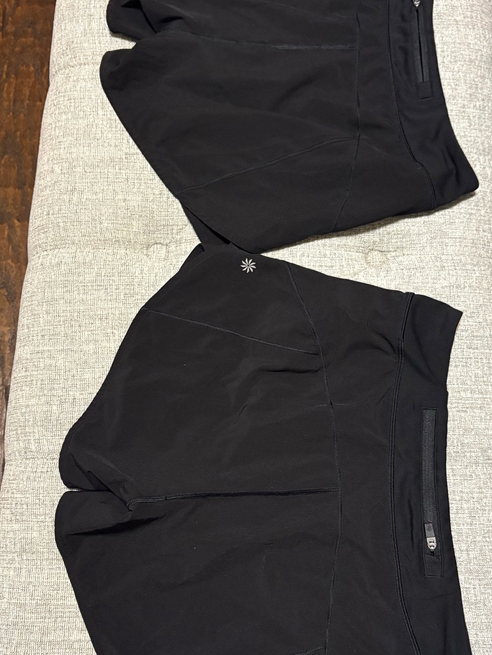 2- Athleta Girl Black Active Shorts (Pair) - Picture 5 of 5